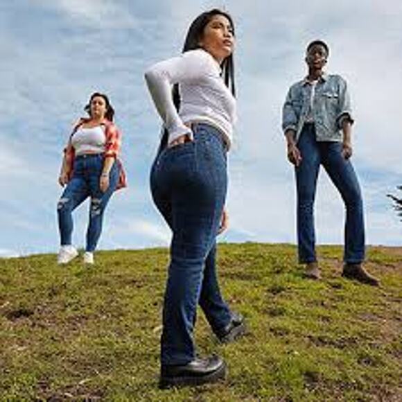 Levi's Women's Mid Rise Skinny Jeans Size 27 x 32 Embroidered Embellished - Picture 1 of 13